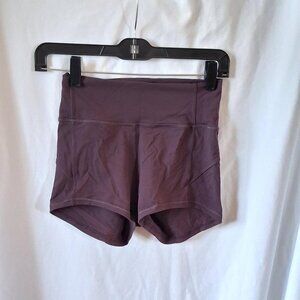 free sprit Burgundy high-waisted sportswear shorts longer in the back